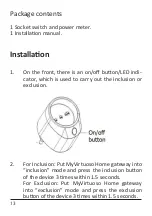 Предварительный просмотр 13 страницы Ecodhome Socket switch and power meter Installation Manual