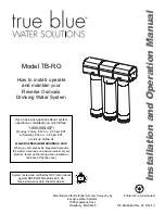 Preview for 1 page of Ecodyne Water Systems TB-RO Installation And Operation Manual