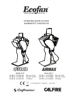 Ecofan Ultrair 810 Operating Instructions & Warranty Conditions предпросмотр