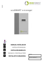 Предварительный просмотр 1 страницы ECOFOREST ecoSMART e-manager Installer Manual