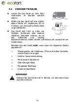 Предварительный просмотр 14 страницы ecofort ecoQ CoolAir 8 Owner'S Manual