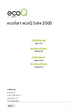 ecofort ecoQ Sole 2000 Instructions Manual предпросмотр