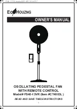 Preview for 1 page of ECOHOUZING CT4003L Owner'S Manual