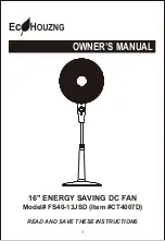 Preview for 1 page of ECOHOUZING CT4007D Owner'S Manual