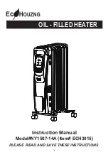 Preview for 1 page of ECOHOUZING ECH3015 Instruction Manual