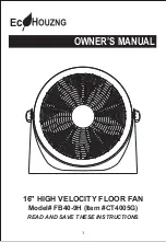 Ecohouzng FB40-9H Owner'S Manual предпросмотр