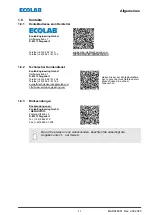 Предварительный просмотр 13 страницы Ecolab 10240138 Operating Instructions Manual