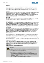 Предварительный просмотр 18 страницы Ecolab 141277 Operating Instruction