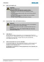 Предварительный просмотр 14 страницы Ecolab 249240 Operating Instructions Manual