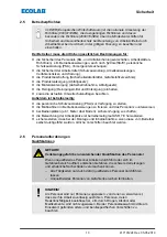 Предварительный просмотр 15 страницы Ecolab 249240 Operating Instructions Manual