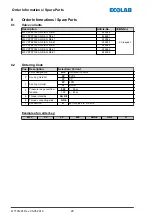 Предварительный просмотр 66 страницы Ecolab 249240 Operating Instructions Manual