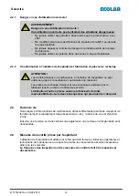 Предварительный просмотр 86 страницы Ecolab 249240 Operating Instructions Manual