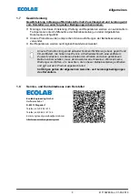 Предварительный просмотр 9 страницы Ecolab 295057 Operating Instructions Manual