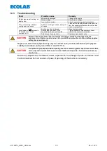 Preview for 111 page of Ecolab 417102214 User Manual