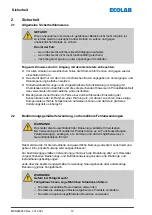 Предварительный просмотр 14 страницы Ecolab DG1-III-DLA-PCB Operating Instructions Manual