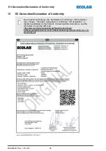 Preview for 138 page of Ecolab DG1-III-DLA-PCB Operating Instructions Manual