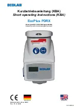 Предварительный просмотр 1 страницы Ecolab EcoPlus PDRX Short Operating Instructions