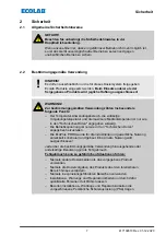 Preview for 8 page of Ecolab EcoPlus PDRX Short Operating Instructions