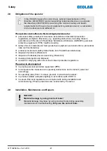 Preview for 112 page of Ecolab EcoPro Operating Instructions Manual