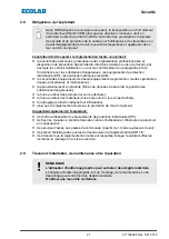 Preview for 203 page of Ecolab EcoPro Operating Instructions Manual