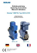 Ecolab Elados EMP III-E00 Operating Instructions Manual preview