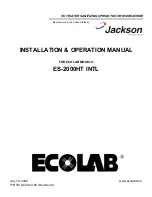 Предварительный просмотр 1 страницы Ecolab ES-2000HT INTL Installation & Operation Manual