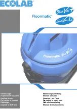 Ecolab Floormatic Blue Vac XL Operating Instructions Manual предпросмотр