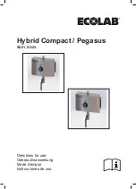 Ecolab Hybrid Compact/Pegasus SD21 Directions For Use Manual preview