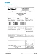 Preview for 145 page of Ecolab LMI 02 User Manual