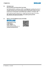 Предварительный просмотр 5 страницы Ecolab MULTILINE 1000 Short Operating Instructions