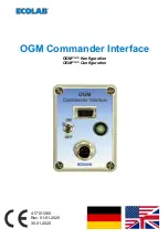 Preview for 1 page of Ecolab OGM PLUS Configuration Manual