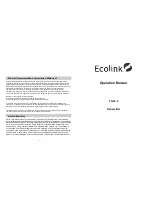 Ecolink TX-24-2 Operation Manual предпросмотр