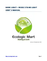 Ecologic Mart Book Light User Manual preview