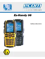 Предварительный просмотр 1 страницы Ecom Instruments Ex-Handy 06 Safety Instructions