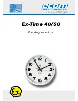 Предварительный просмотр 1 страницы Ecom Instruments Ex-Time 40 Operating Instructions Manual