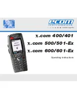 Предварительный просмотр 1 страницы Ecom Instruments x.com 400/401 Operating Instructions Manual