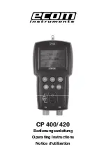 Ecom CP 400 Operating Instructions Manual предпросмотр