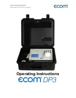 Предварительный просмотр 1 страницы Ecom DP3 Operating Instructions Manual