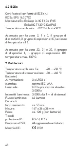 Preview for 48 page of Ecom Lite-Ex PL 10e Operating Instructions Manual