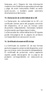 Preview for 71 page of Ecom Lite-Ex PL 10e Operating Instructions Manual