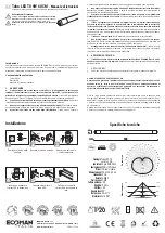 Preview for 1 page of ECOMAN ITALIA LED T8 Instruction Manual