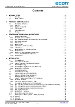 Preview for 2 page of Econ 7907 Installation & Operation Manual