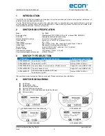 Предварительный просмотр 3 страницы Econ 79652 Installation & Operation Manual