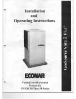 Econar GeoSource Vara 2 Plus Installation And Operating Insctruction Manual предпросмотр