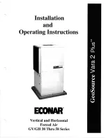 Econar GeoSurce Vara 2 Plus GH 38 Lnstallation And Operating Lnstructions предпросмотр