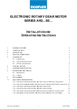 Econex AR2 SE Series Installation And Operating Instructions Manual preview