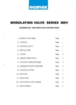 Предварительный просмотр 1 страницы Econex MDV Series Assembling And Servicing Instructions