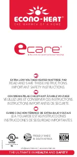 Preview for 1 page of Econo Heat eCare EB91S Instructions Manual