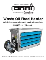 Preview for 1 page of Econo Heat OMNI OWH-75 Installation, Operation And Service Instructions