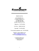 Предварительный просмотр 2 страницы Econoburn EBW SERIES Operator'S Manual